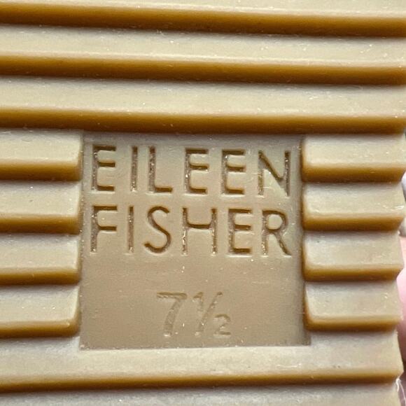 Eileen Fisher Wali Espadrille Sandal Size 7 1/2 Taupe Strappy Wedge Leather - Picture 4 of 8